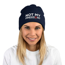 Load image into Gallery viewer, Joe Biden is NOT My President Pom-Pom Beanie